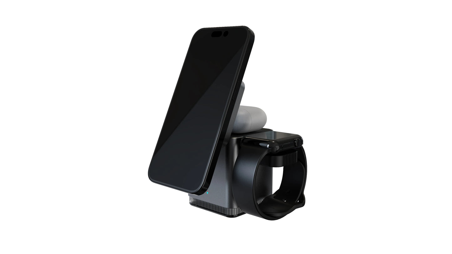 Phone Stand & 3-in-1 Charging Station – Premium Aluminum Design
